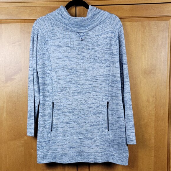 Soft Surroundings Blue Cloud 9 Cowl Neck Tunic Sweater - M - Picture 2 of 10